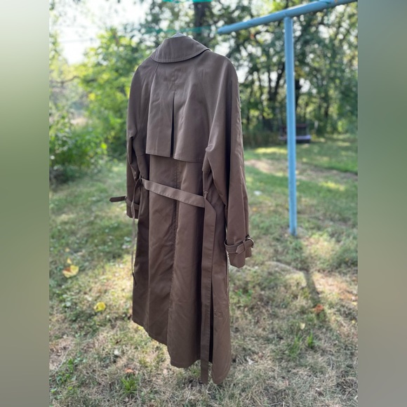 Vintage wool lined brown belted feminine trench misty harbor - Picture 11 of 11